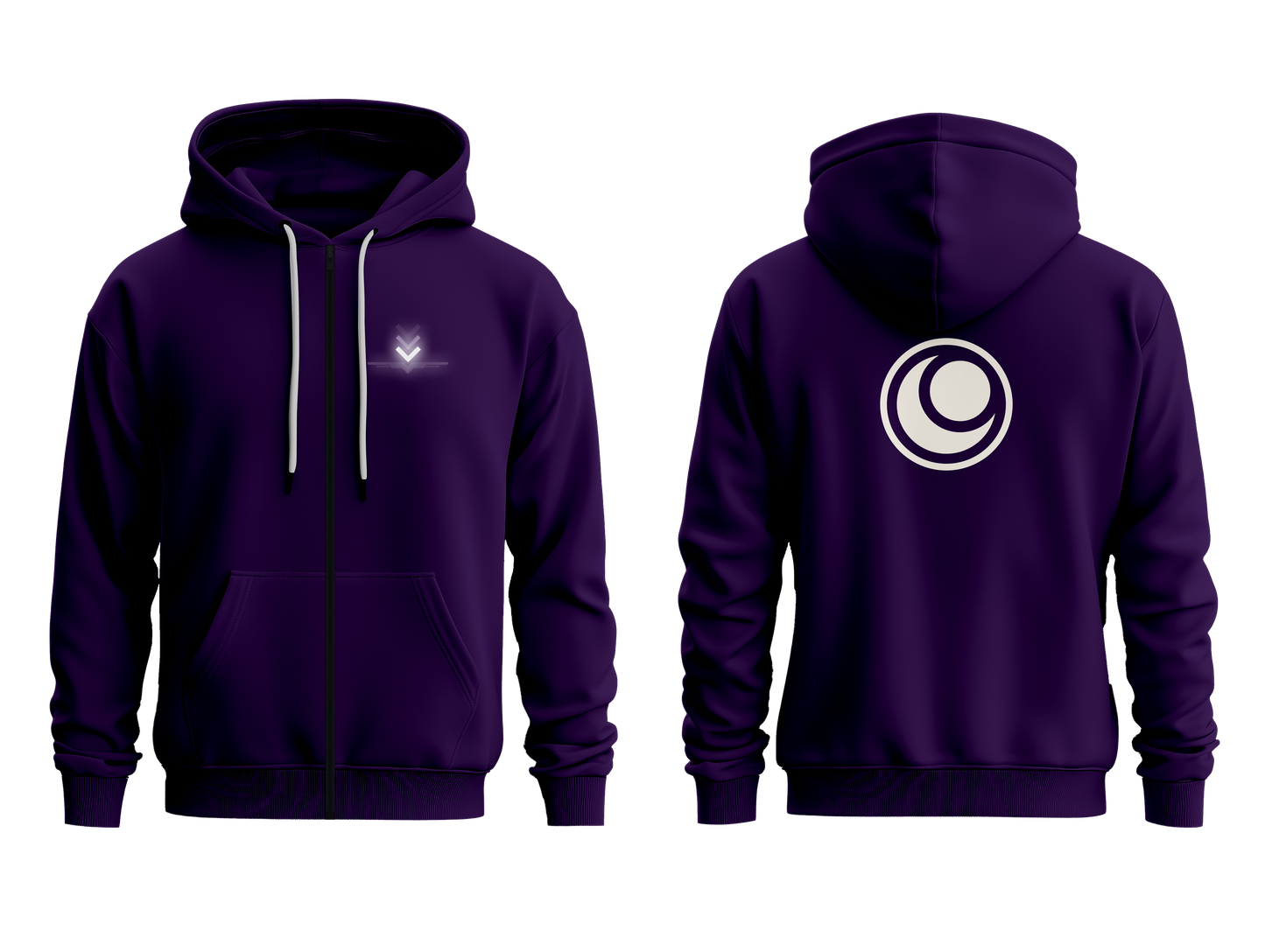 Enclave Zipped Hoodie - Purple